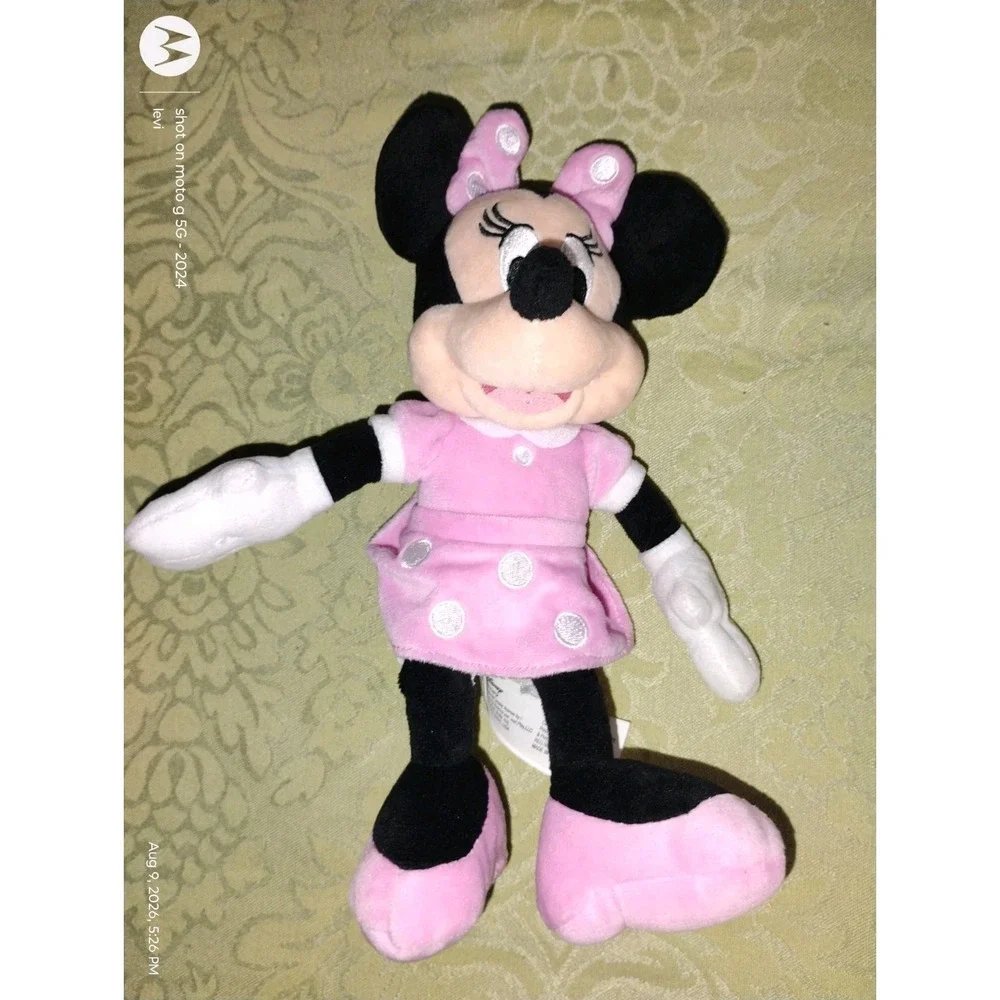 Disney Just Play Minnie Mouse Pink Polka Dot Dress 10 Inch Plush Stuffed Animal